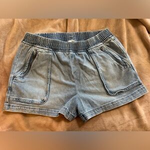 Aerie Boardwalk Denim Chambray Shorts Size Large